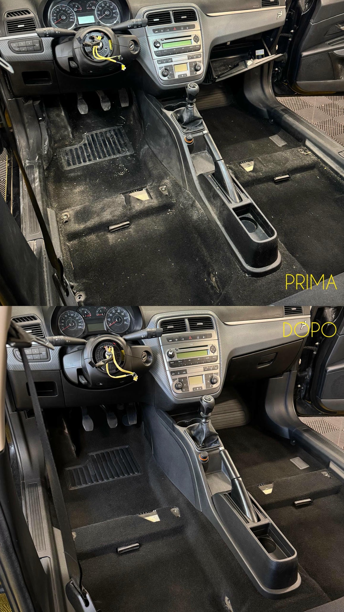 Detailing interni - Pavimento Prima e Dopo